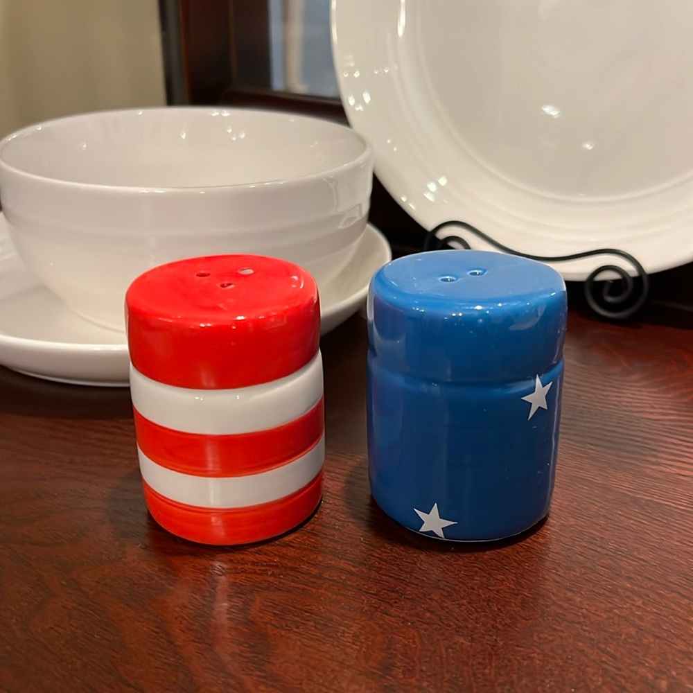 ⭐️3/$15 Stars & Stripes Salt & Pepper Shakers Summer Patriotic July 4th of July